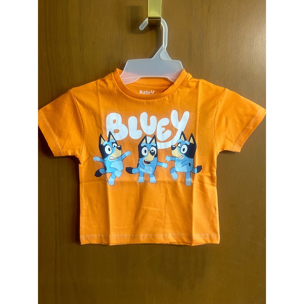 Bluey Orange Graphic T Shirt Kids Size 4 New Character Tee‎